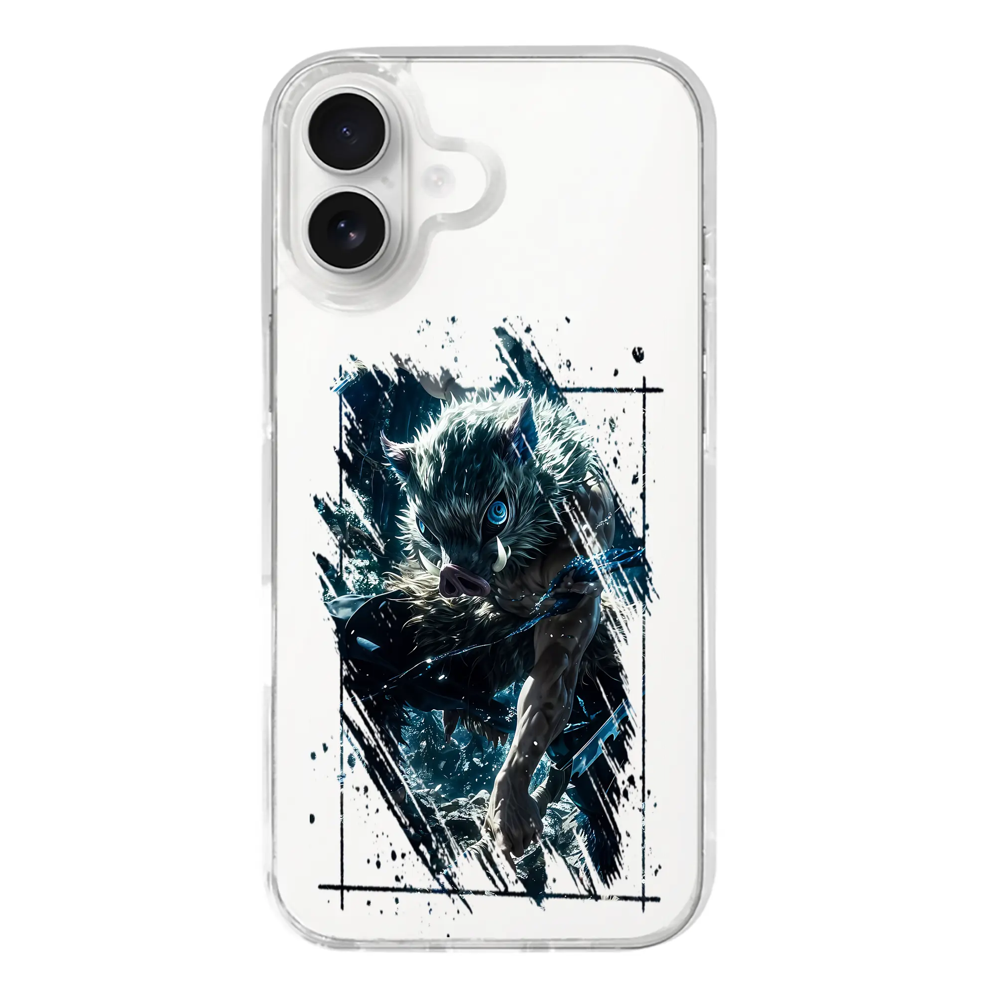 鬼滅の刃 グッズ,嘴平 伊之助 - iPhone 17シリーズ 透明スマホケース – 薄型・耐衝撃・精密フィット保護カバー